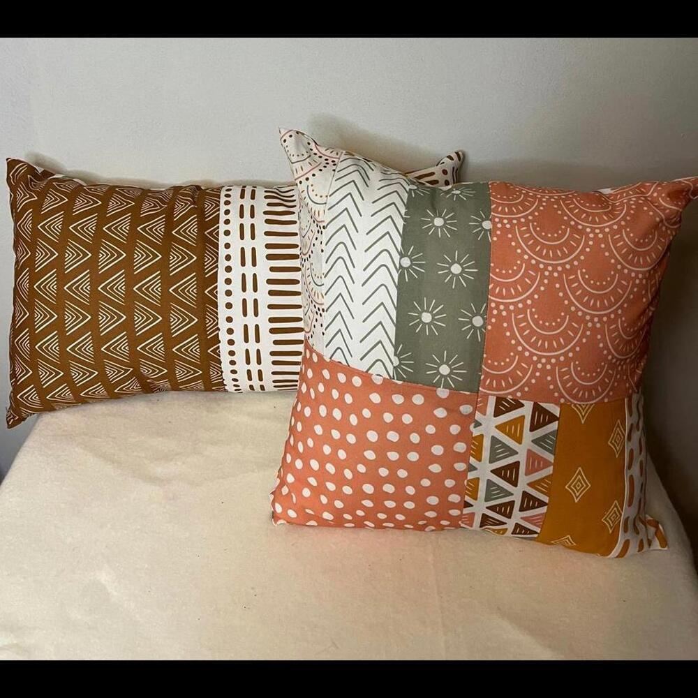 Boho Chic Decorative Throw Pillows Set Earthtones